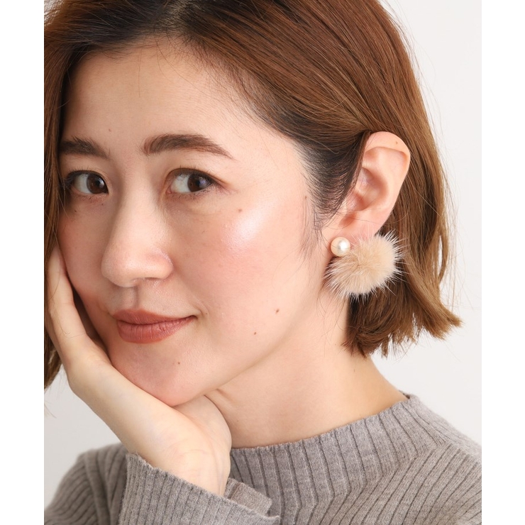 リバーシブルファーパール調ピアス | grove | 詳細画像4 