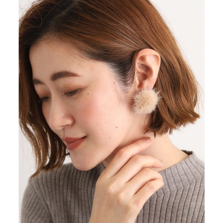 リバーシブルファーパール調ピアス | grove | 詳細画像5 
