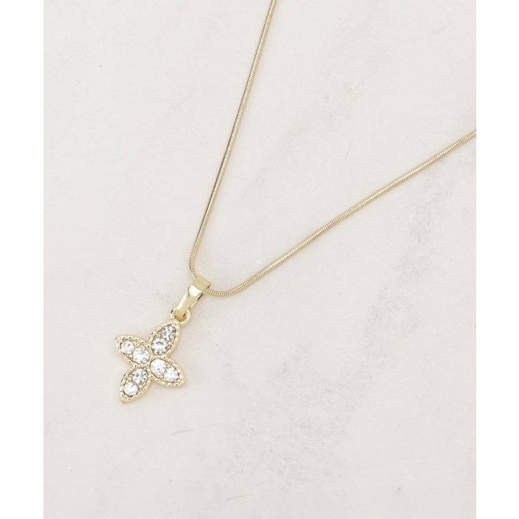 フラワーモチーフショートネックレス | grove | 詳細画像1 