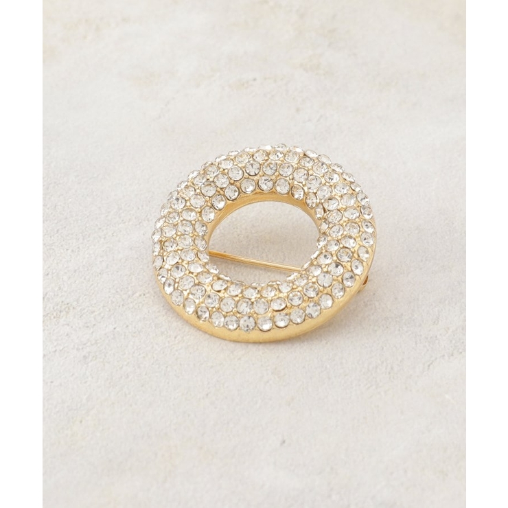 ゴールド(007) | サークルビジューブローチ【入卒対応可】 | grove