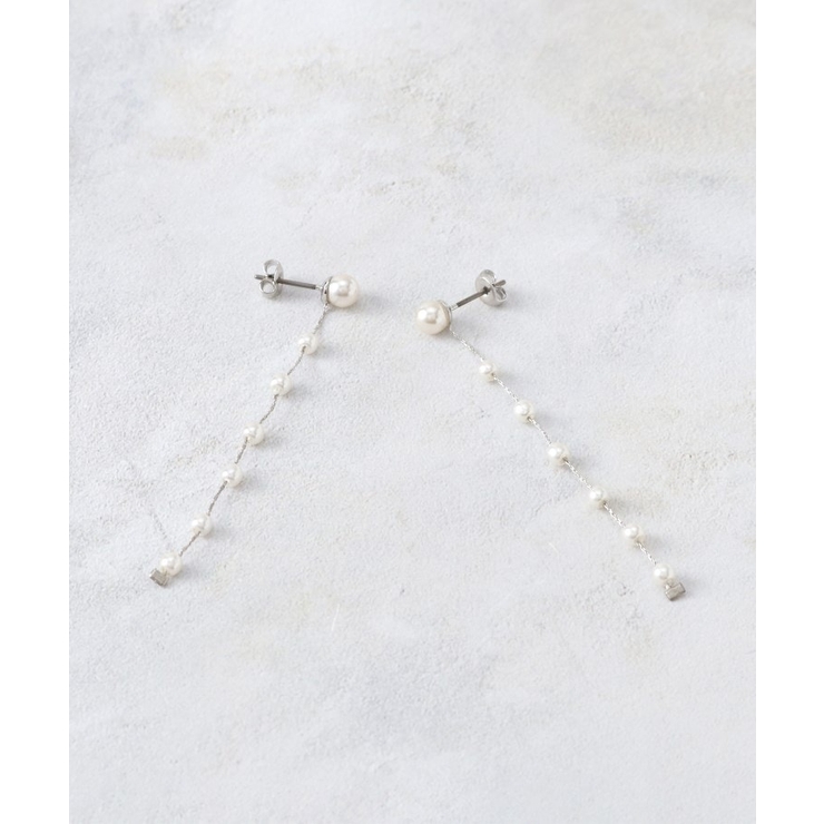 パール調ロングピアス【入卒対応可】 | grove | 詳細画像1 