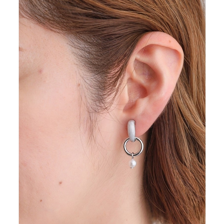 【痛くなりにくい】エポメタルリングパール調イヤリング | grove | 詳細画像5 