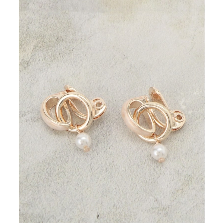 ピンクゴールド(005) | 【痛くなりにくい】エポメタルリングパール調イヤリング | grove