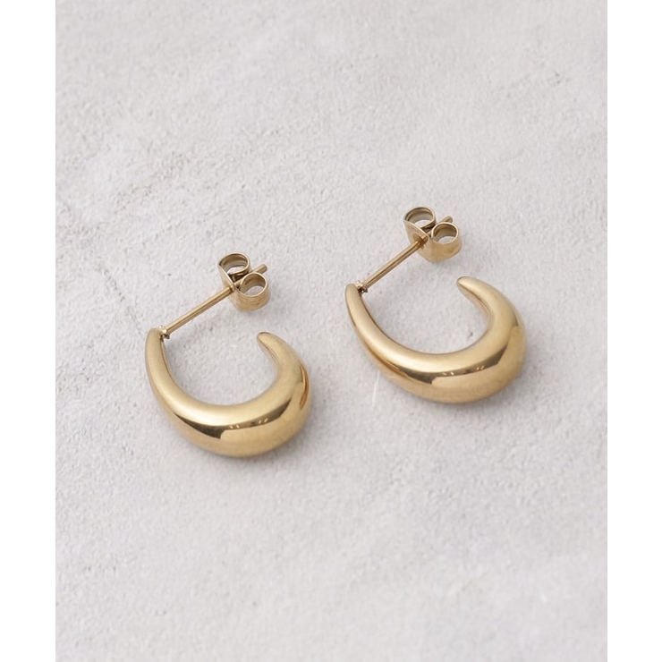 【ステンレス】メタルオーバルピアス | grove | 詳細画像1 