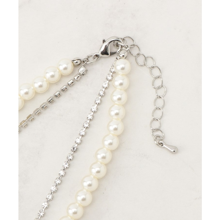 パール調ダイヤレーン2連ネックレス | grove | 詳細画像3 