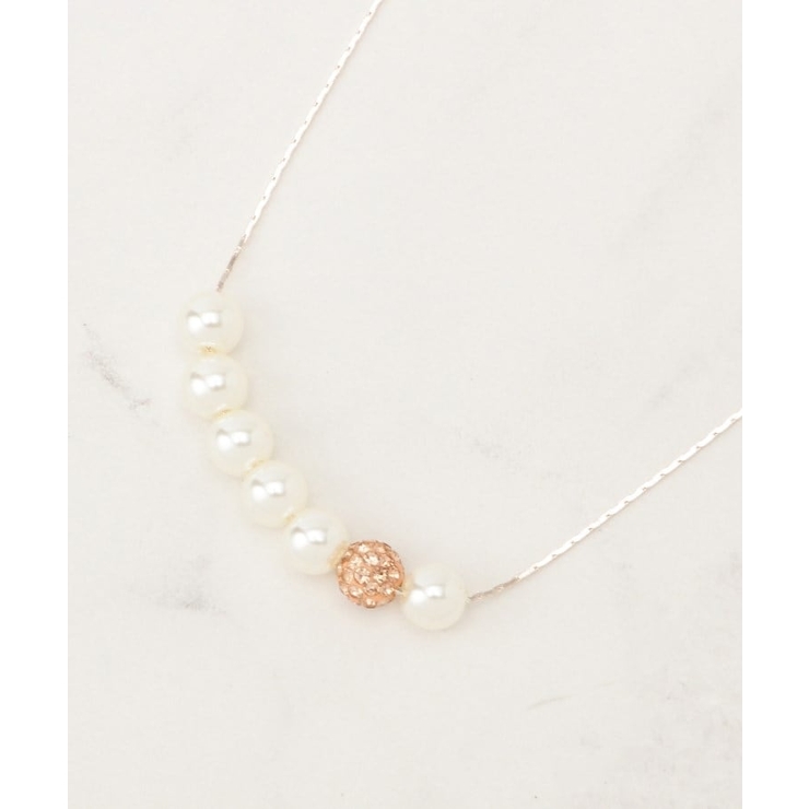 ピンクゴールド(005) | パール調ロンデルネックレス | grove