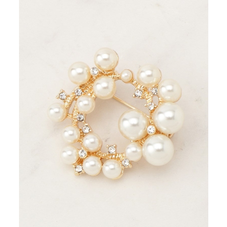 ラウンドパール調ブローチ | grove | 詳細画像1 