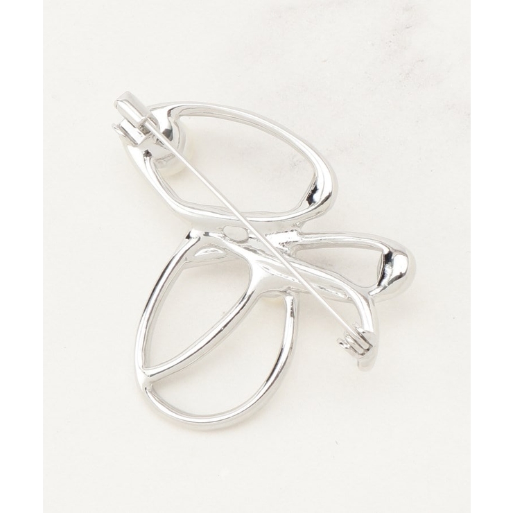 パール調ビジューメタルアートブローチ | grove | 詳細画像2 