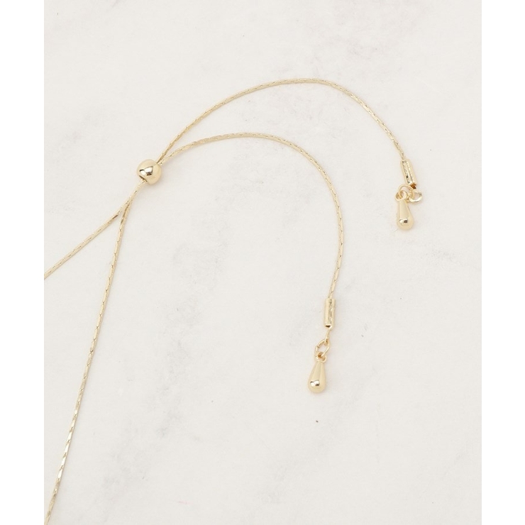 飛ばしパール調アジャスタブルネックレス | grove | 詳細画像3 