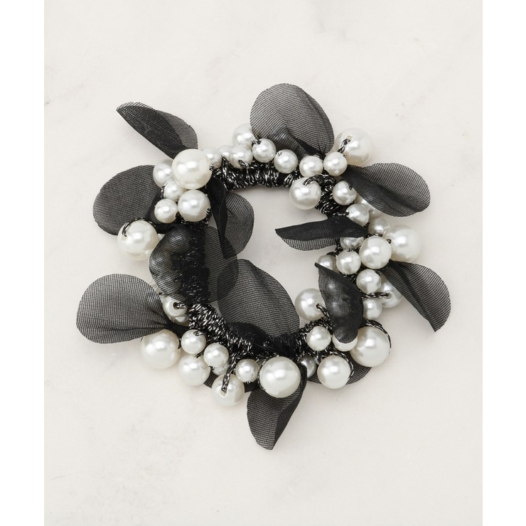 ブラック(019) | パール調シフォンゴム | grove