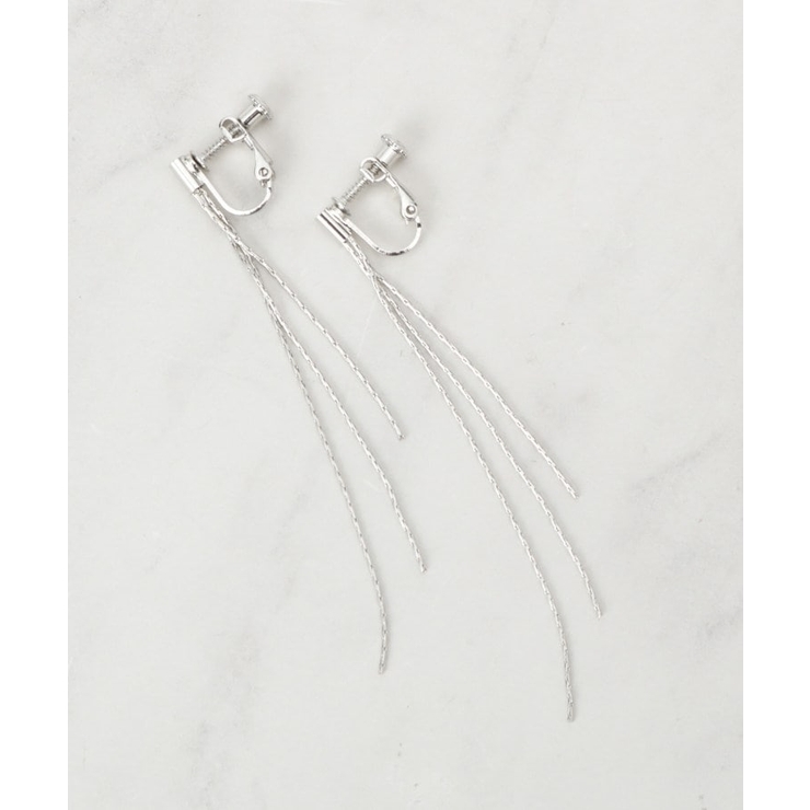 シルバー(006) | しゃらしゃらチェーンイヤリング | grove