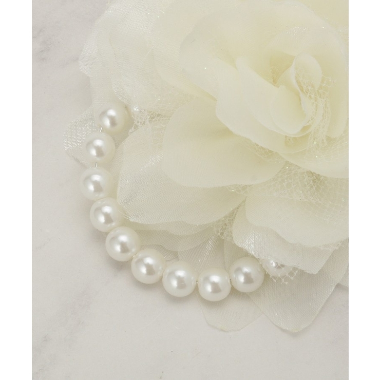 シフォンチュールパール調コサージュ | grove | 詳細画像3 