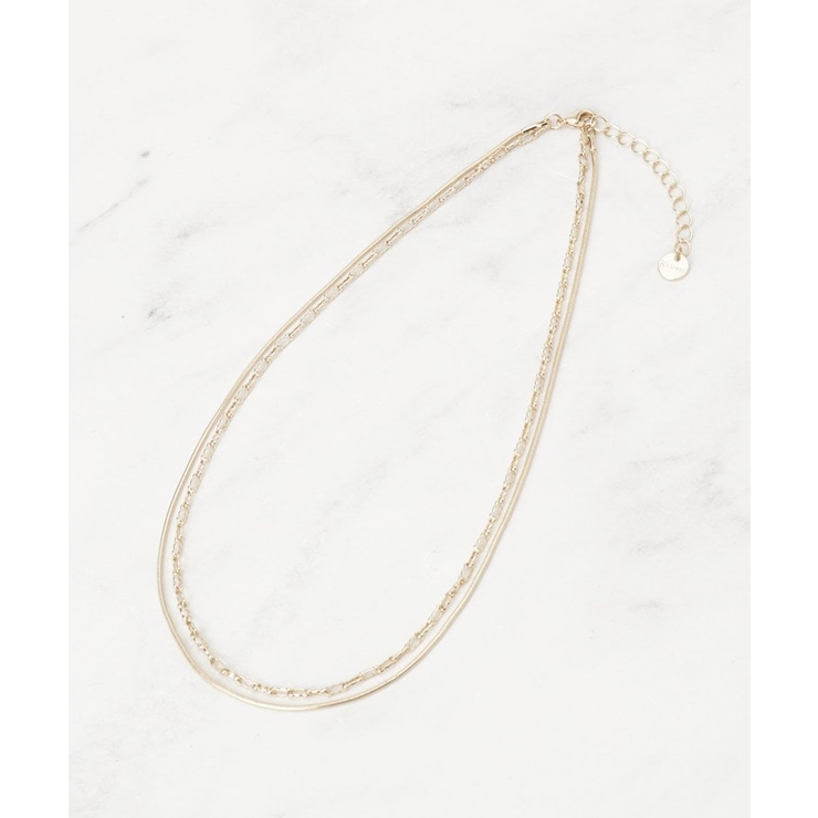 ゴールド(007) | デザインチェーン2連ネックレス | grove