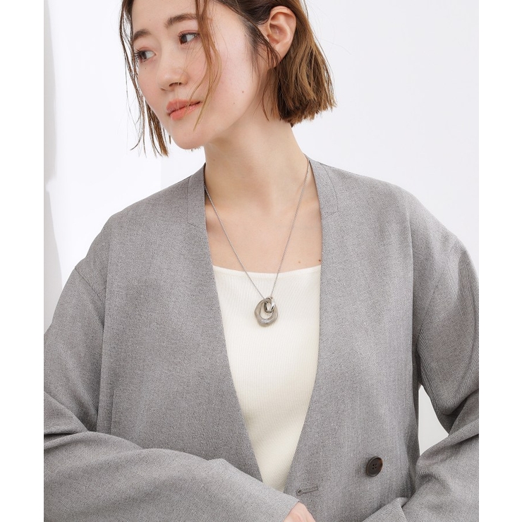 マーブルアクリルリングネックレス | grove | 詳細画像5 