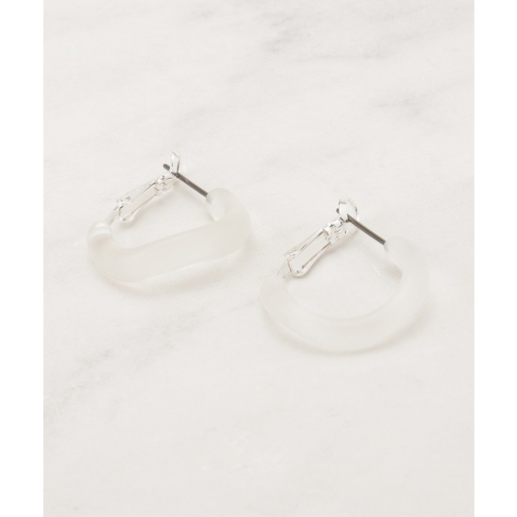 カラーアクリルフープピアス | grove | 詳細画像1 