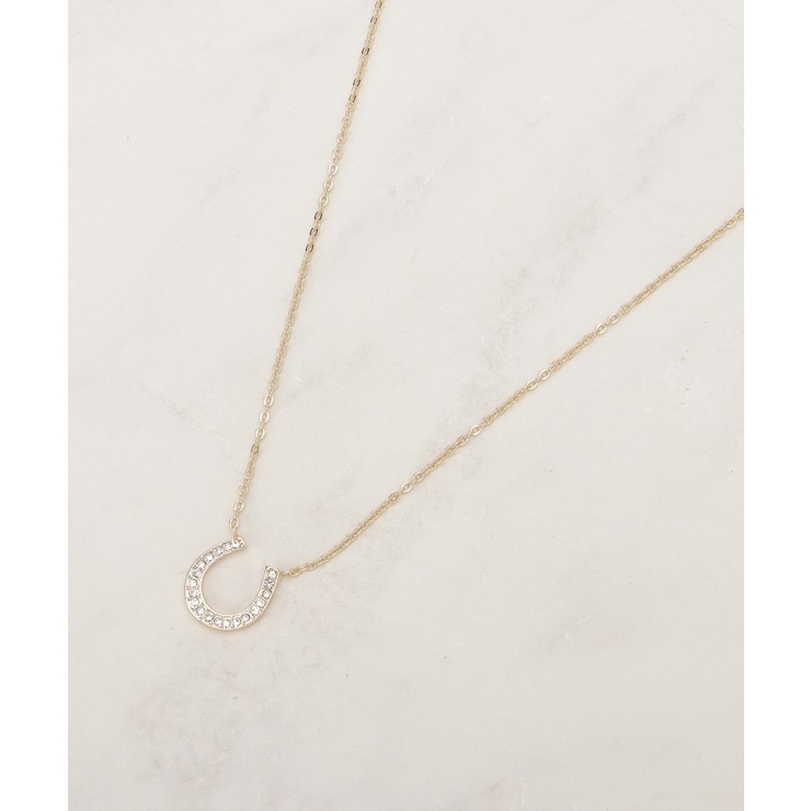 ゴールド(007) | 【HORSESHOEシリーズ】ビジュー馬蹄ネックレス | grove