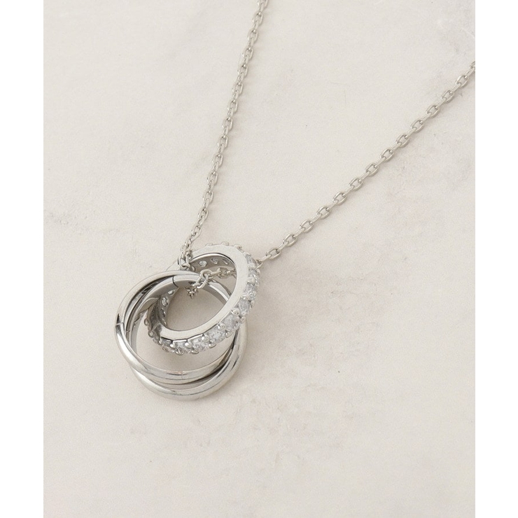 シルバー(006) | ミニビジューリングY字アジャスタブルネックレス | grove