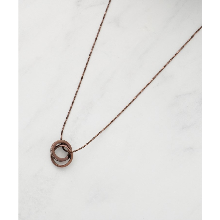 ブラウン(043) | 【2WAY】リング＆クリアドロップネックレス | SHOO・LA・RUE