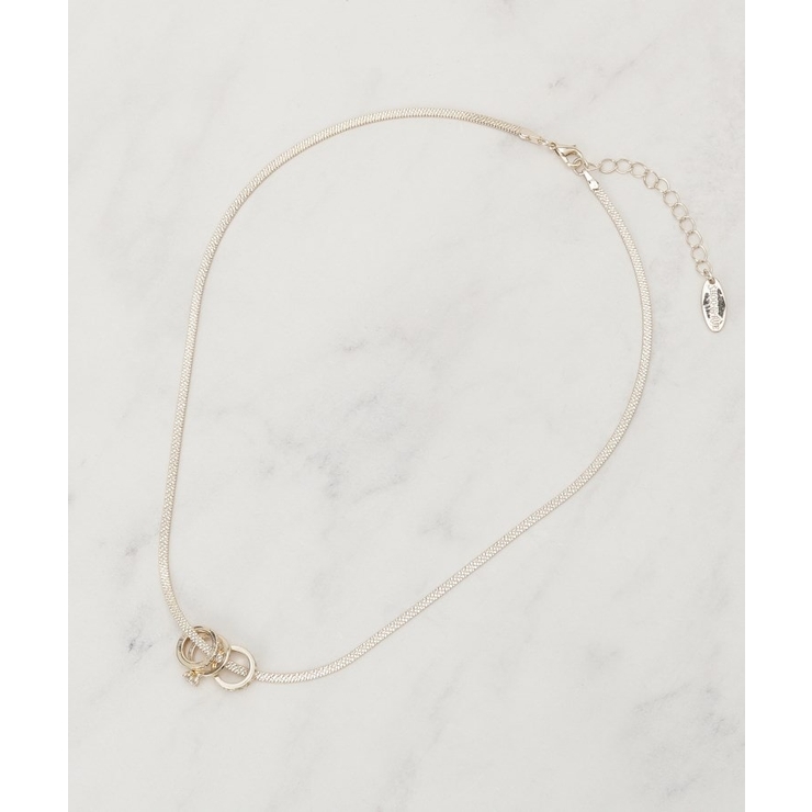 ミニトリプルリングスネークショートネックレス | SHOO・LA・RUE | 詳細画像3 