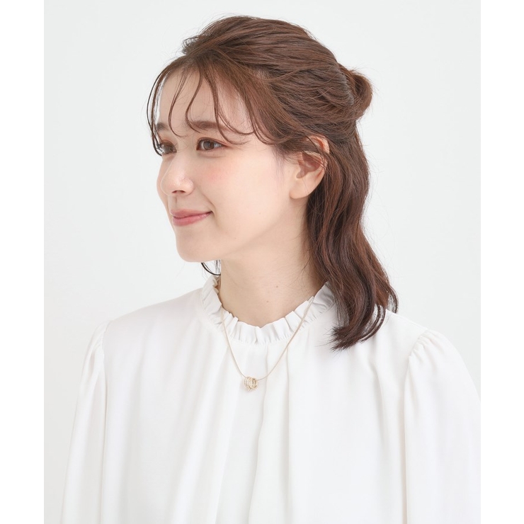 ミニトリプルリングスネークショートネックレス | SHOO・LA・RUE | 詳細画像1 