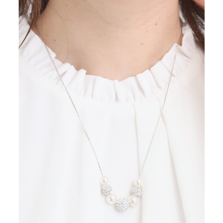 【セレモニー】ポイントパヴェショートネックレス | SHOO・LA・RUE | 詳細画像5 