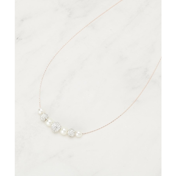ピンクゴールド(005) | 【セレモニー】ポイントパヴェショートネックレス | SHOO・LA・RUE