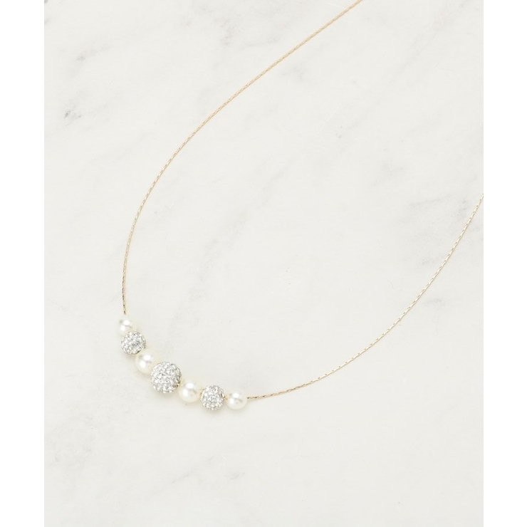 ゴールド(007) | 【セレモニー】ポイントパヴェショートネックレス | SHOO・LA・RUE