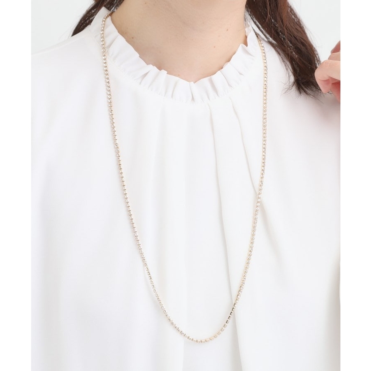 【セレモニー】2連ダイヤレーン＆フェイクパールネックレス | SHOO・LA・RUE | 詳細画像9 