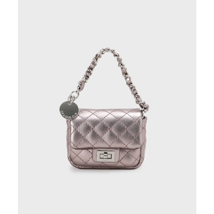 ブラックシルバー(609) | ミニサイズキルティングバッグチャーム | OPAQUE.CLIP