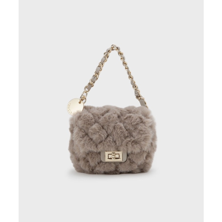 ベージュ(752) | ミニサイズキルティングバッグチャーム | OPAQUE.CLIP