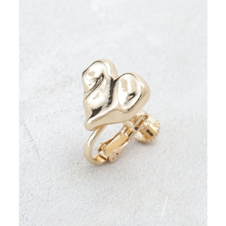 ニュアンスハートメタルイヤリング | OPAQUE.CLIP | 詳細画像3 