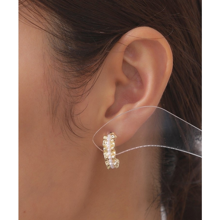 メタル×フェイクパールピアス | OPAQUE.CLIP | 詳細画像5 