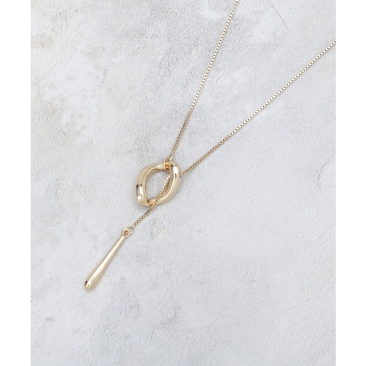 Y字リングしずくメタルネックレス | OPAQUE.CLIP | 詳細画像2 
