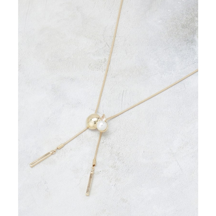 パール調ビジュースライドネックレス | OPAQUE.CLIP | 詳細画像2 