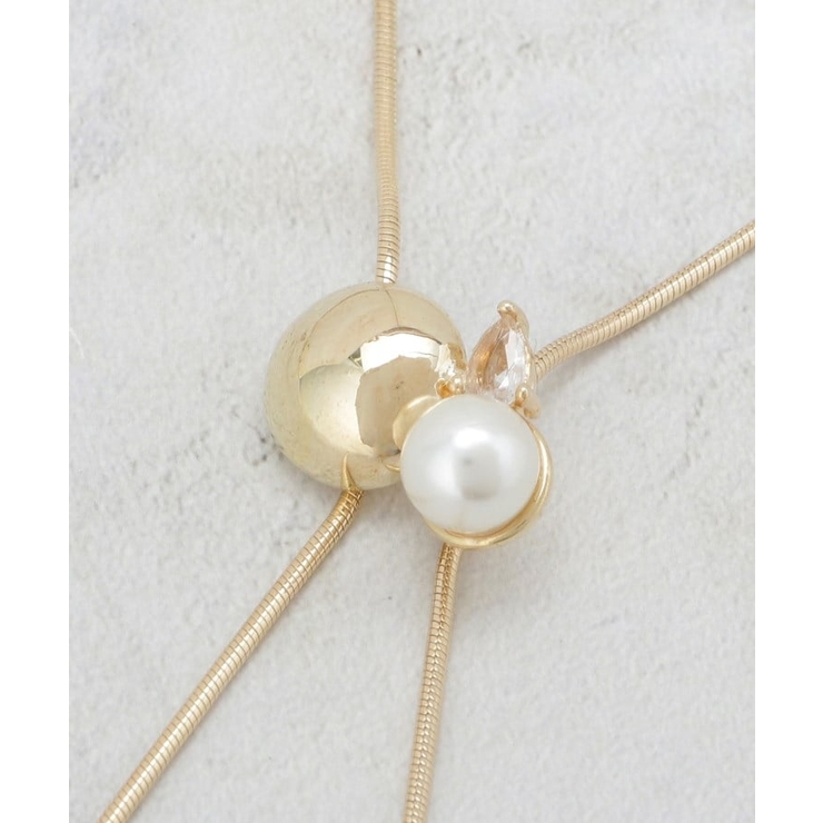 パール調ビジュースライドネックレス | OPAQUE.CLIP | 詳細画像4 