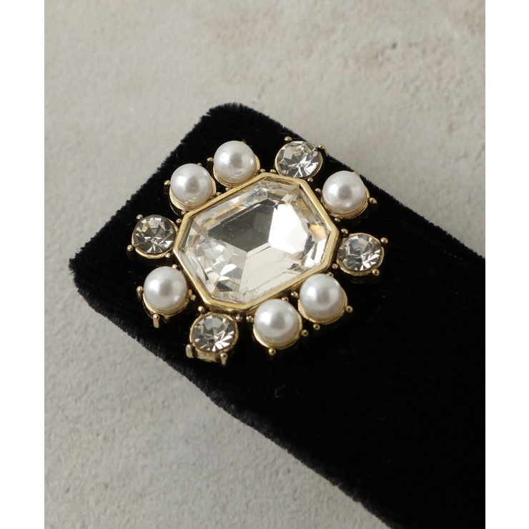 ビジュー付きベロアバレッタ | OPAQUE.CLIP | 詳細画像4 