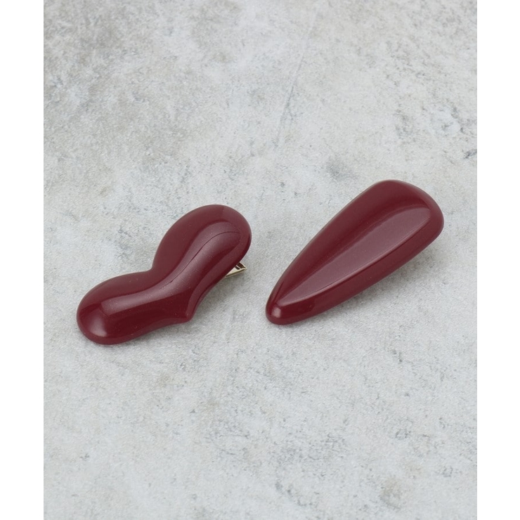 ボルドー(064) | ハートクリップセットヘアピン | OPAQUE.CLIP