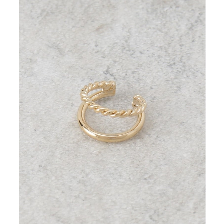 マーブル×ダブルラインメタルセットイヤーカフ | OPAQUE.CLIP | 詳細画像3 