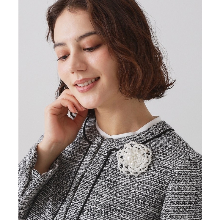 フェイクパールフラワーコサージュ | OPAQUE.CLIP | 詳細画像1 