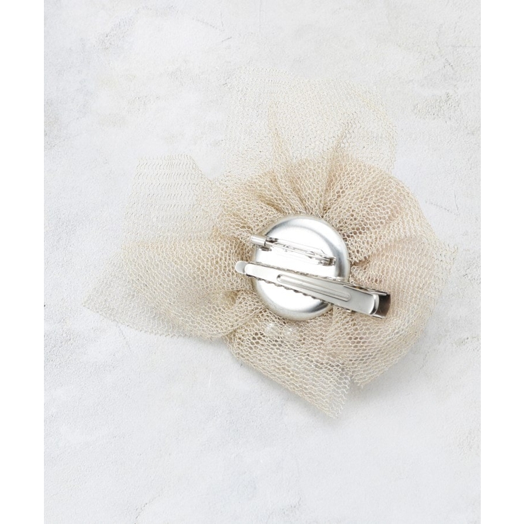 ラメチュールシフォン×フェイクパールコサージュ | OPAQUE.CLIP | 詳細画像3 