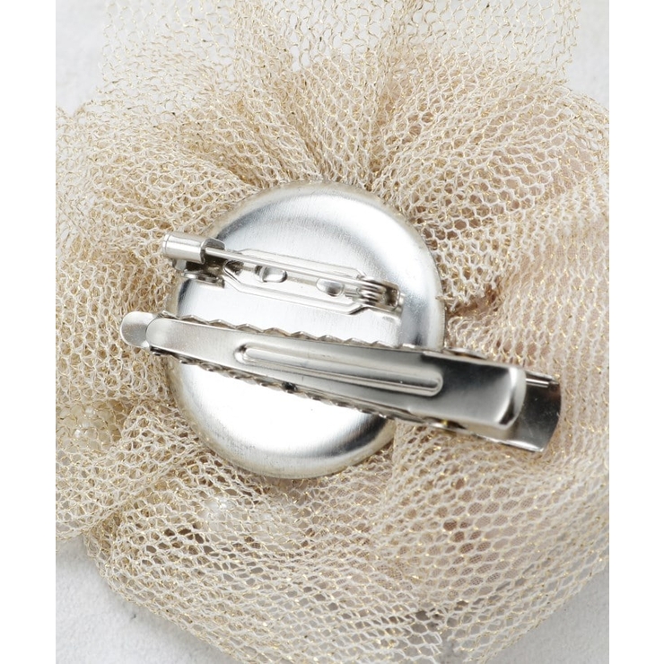 ラメチュールシフォン×フェイクパールコサージュ | OPAQUE.CLIP | 詳細画像4 