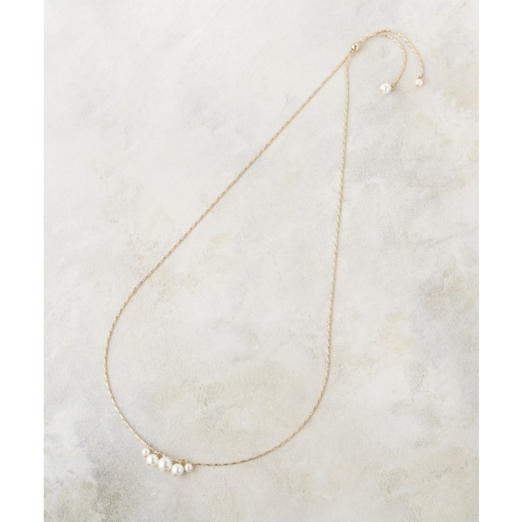 ゴールド(007) | 2WAYフェイクパールスライドネックレス | OPAQUE.CLIP