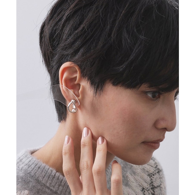 メタルリング×フェイクパールイヤリング | OPAQUE.CLIP | 詳細画像6 