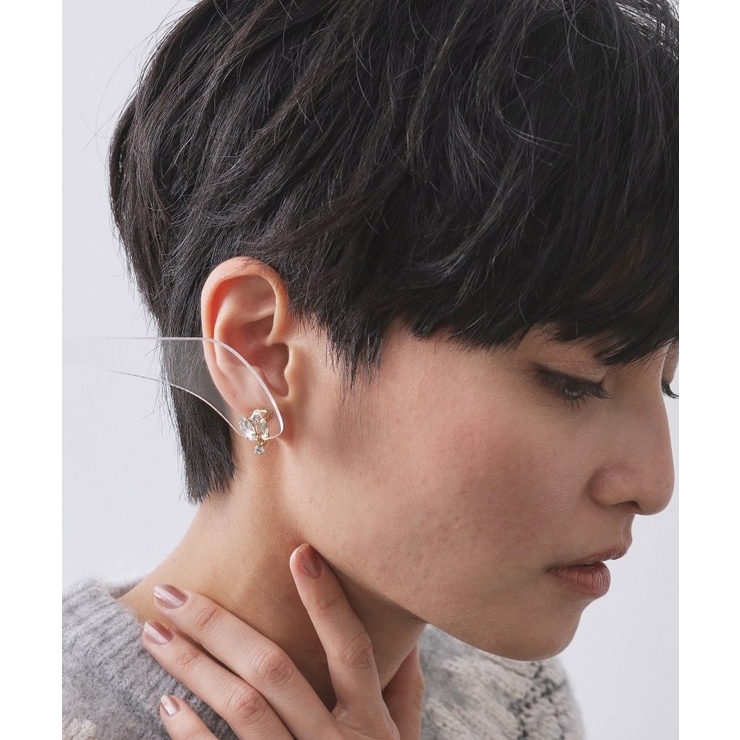 華奢ビジューイヤリング | OPAQUE.CLIP | 詳細画像5 