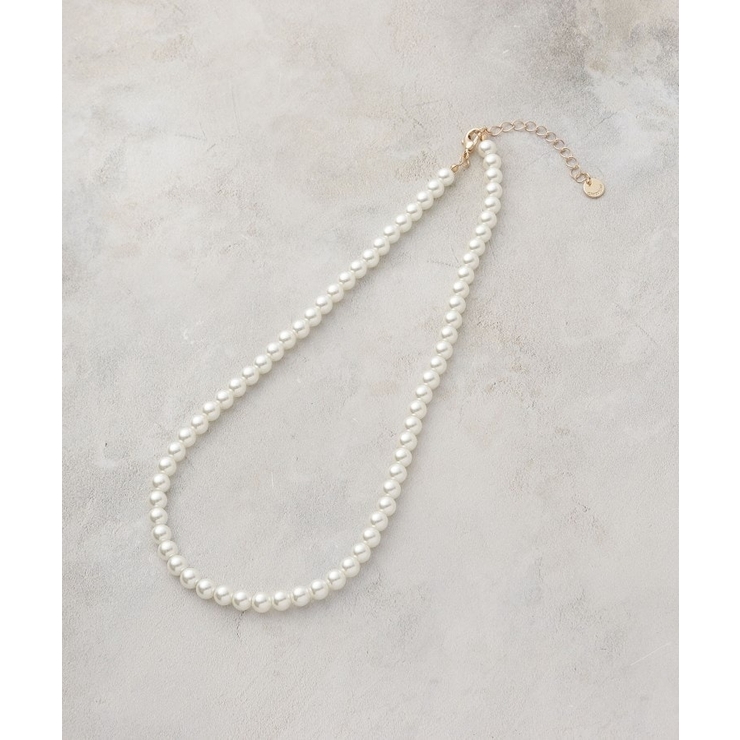 オフホワイト(003) | ガラスパールショートネックレス | OPAQUE.CLIP