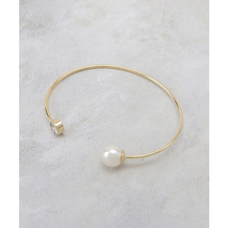 フェイクパールビジュー メタルバングル | OPAQUE.CLIP | 詳細画像2 