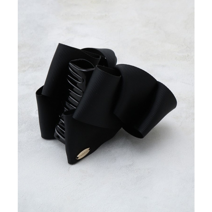 ブラック(019) | リボンモチーフ マーブルヘアクリップ | OPAQUE.CLIP