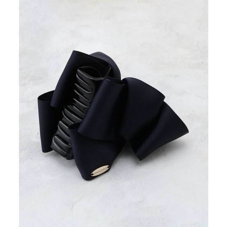 ネイビー(094) | リボンモチーフ マーブルヘアクリップ | OPAQUE.CLIP