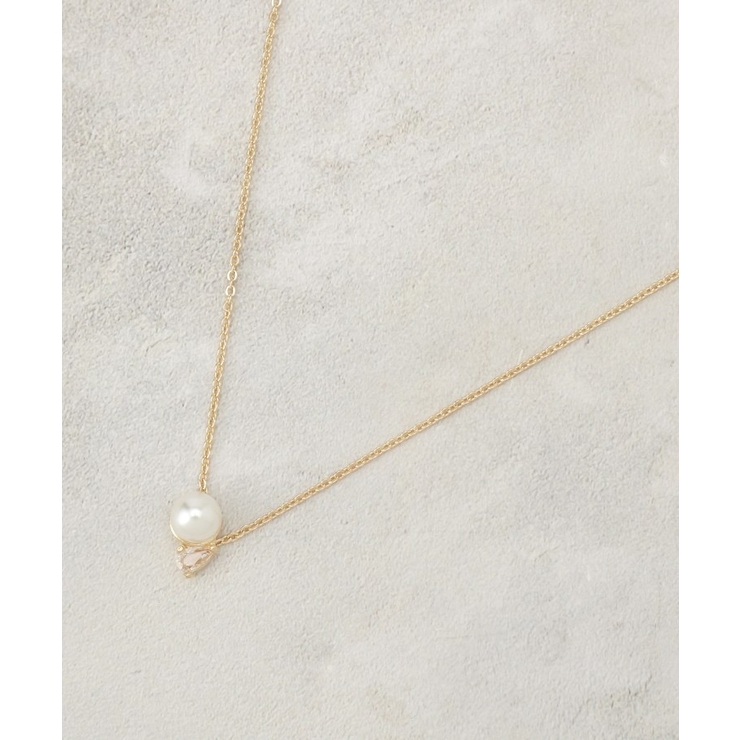 フェイクパール×ミニビジューショートネックレス | OPAQUE.CLIP | 詳細画像2 