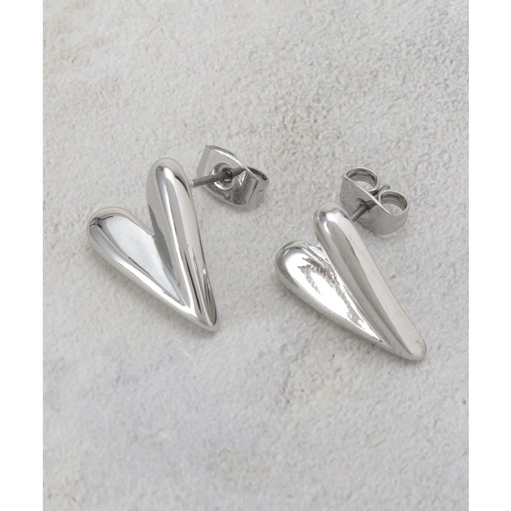 シルバー(006) | メタルハートピアス | OPAQUE.CLIP